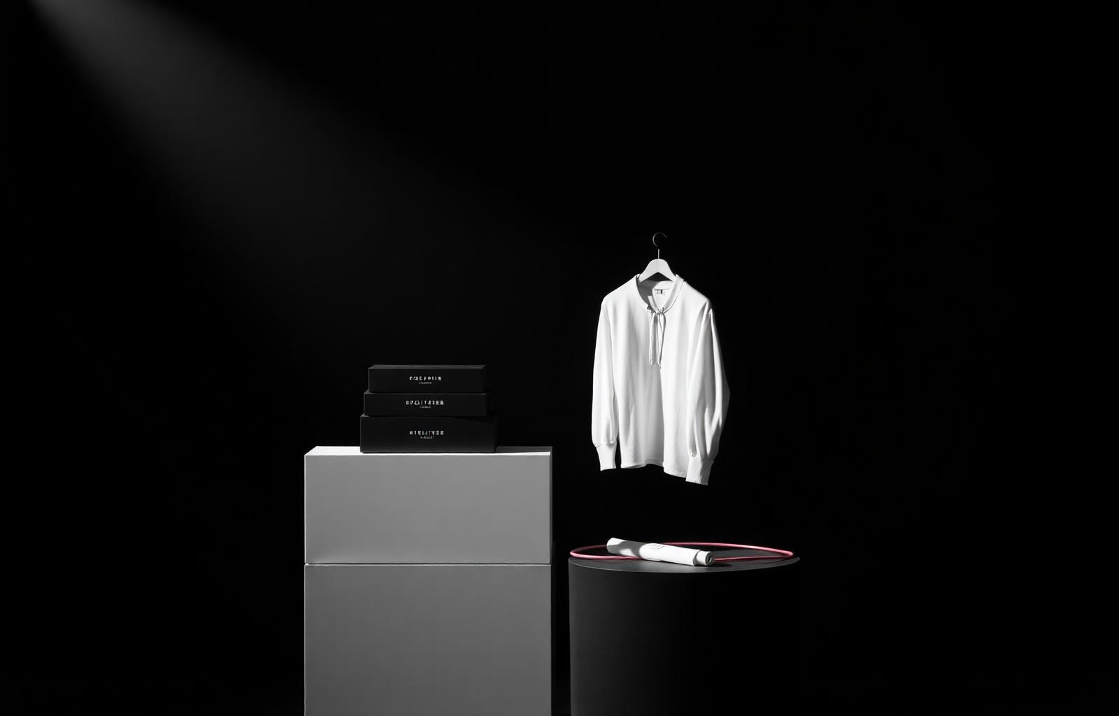 Abstract monochrome editorial composition for a commerce experience project placeholder