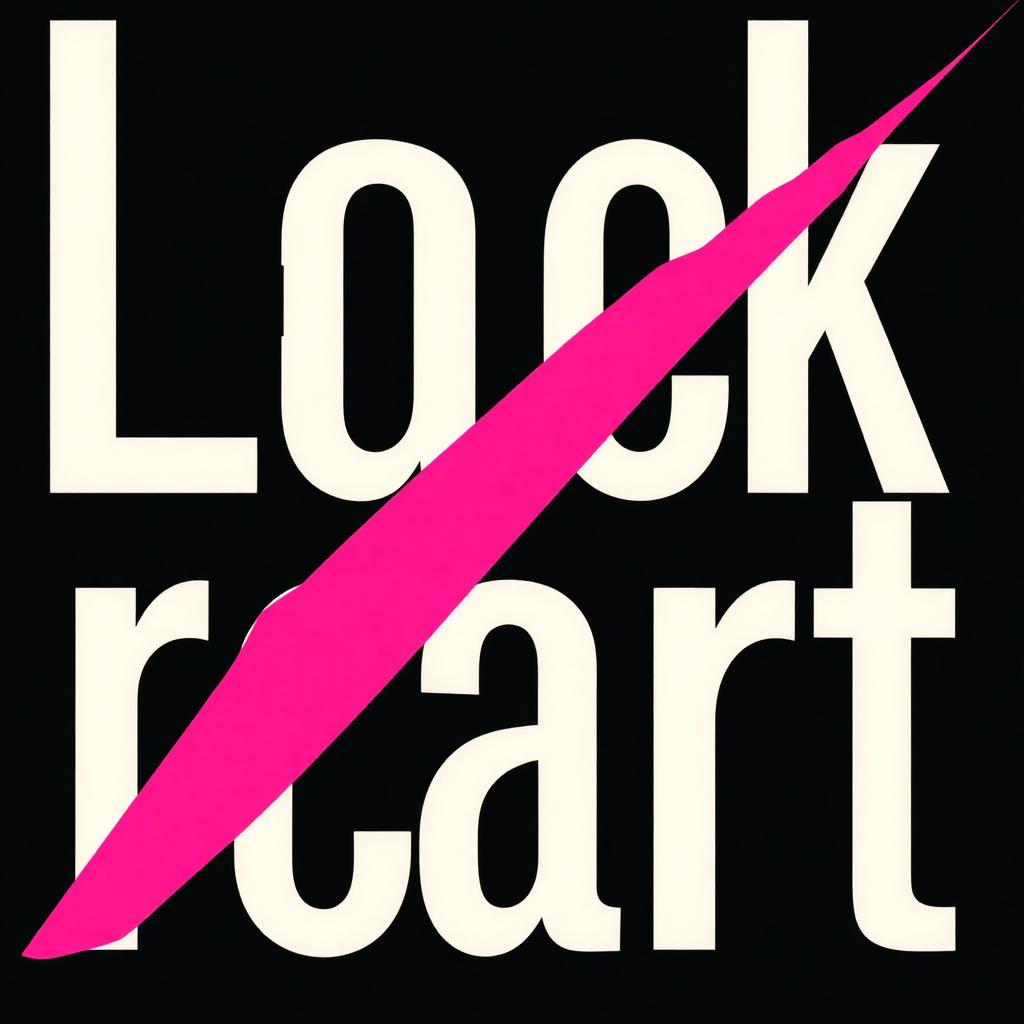 Abstract black and neon pink typographic composition for a brand system project placeholder